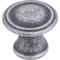 Chesapeake Knob, 1-3/16" Dia.,  Distressed Antique Silver alt 0